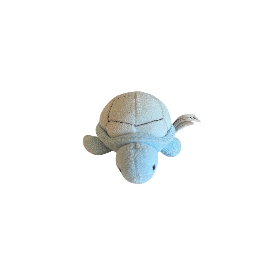 Gymboree Sea Turtle Finger Puppet Blue Plush 2004 Terry Cloth Ocean
